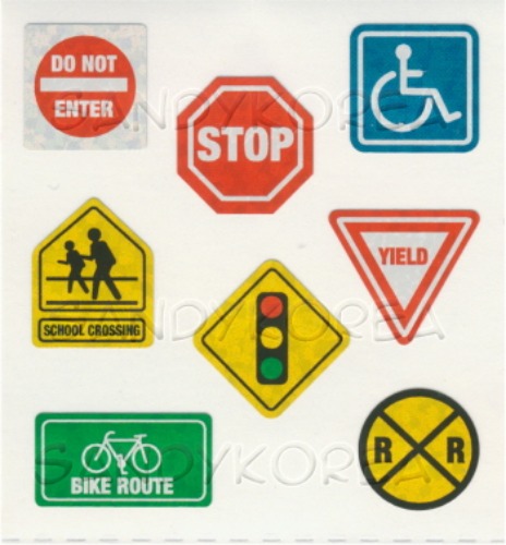Glittery Traffic Signs