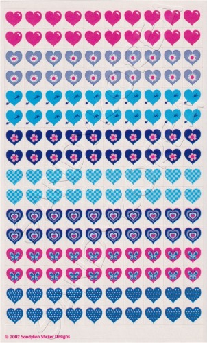 Maxi Chart Sticker Hearts