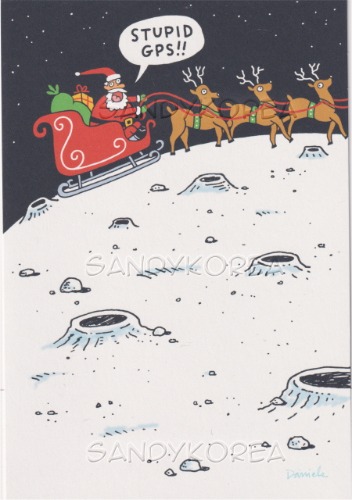 HMK-Santa lost on the moon 카드
