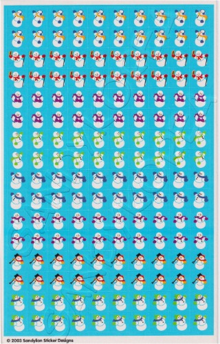 Maxi Chart Sticker Snowman