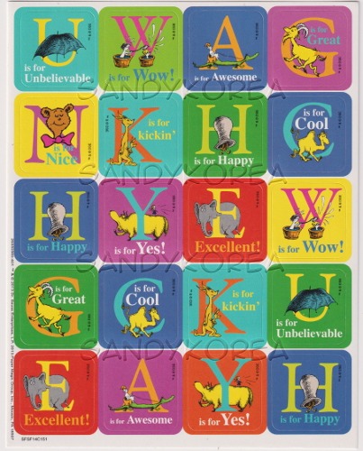 PM-Dr. Seuss™ ABC Theme Stickers