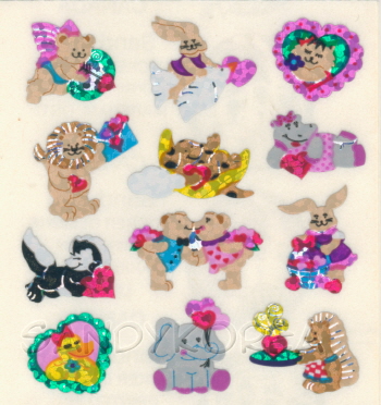 Glittery Mini Valentine&#039;s Animals