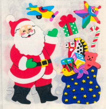 Vintage Santa with sac of toys