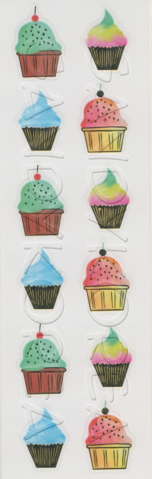 MG-Watercolor Cupcakes, Foil (S)