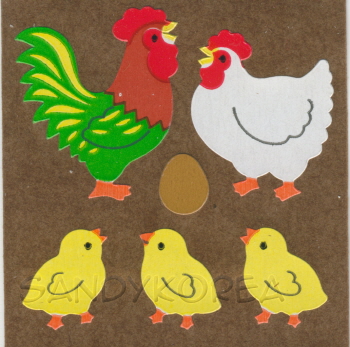 Vintage Chicken Family
