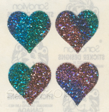 Vintage Glittery 4 Hearts (선택)
