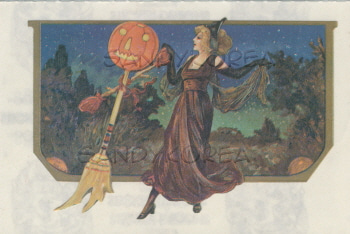 Vintage Victorian Halloween Witch